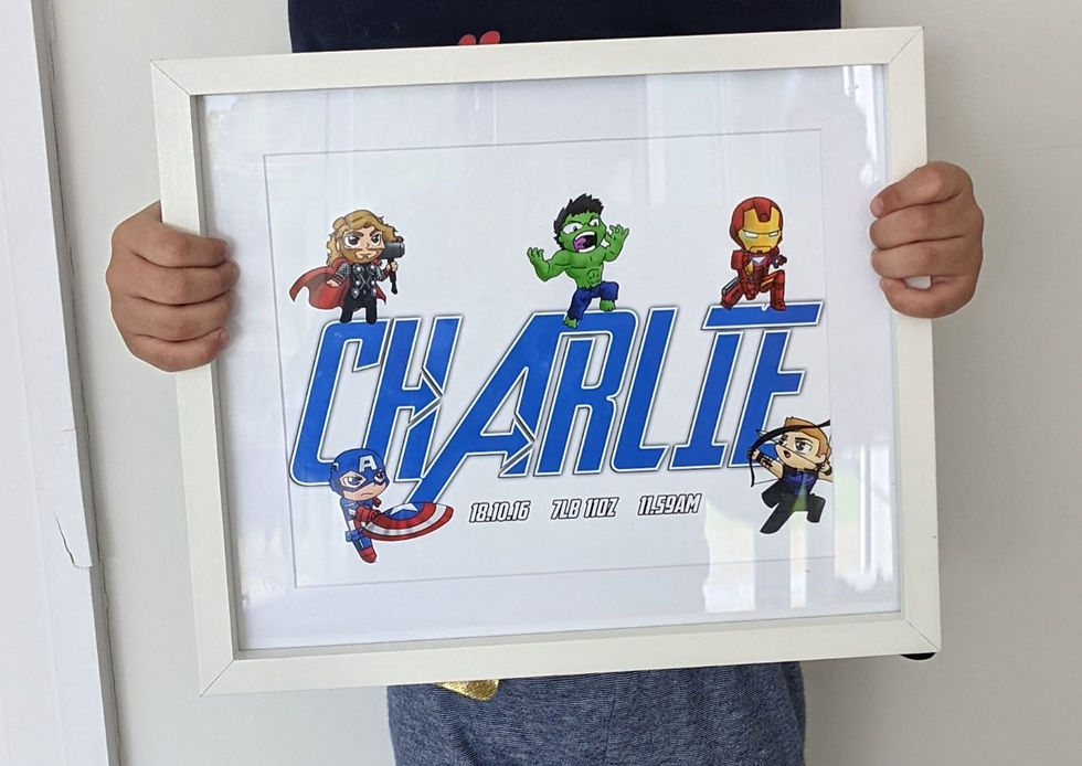 Boys Personalised Frame Print