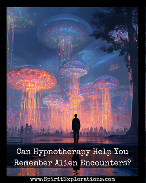 A man standing outside with alien ufos around him