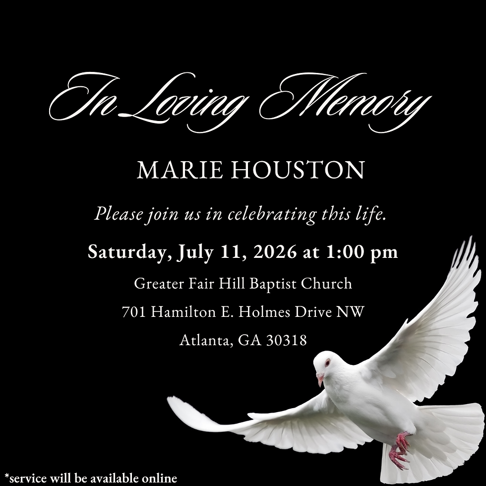 Homegoing Service for Marie Houston