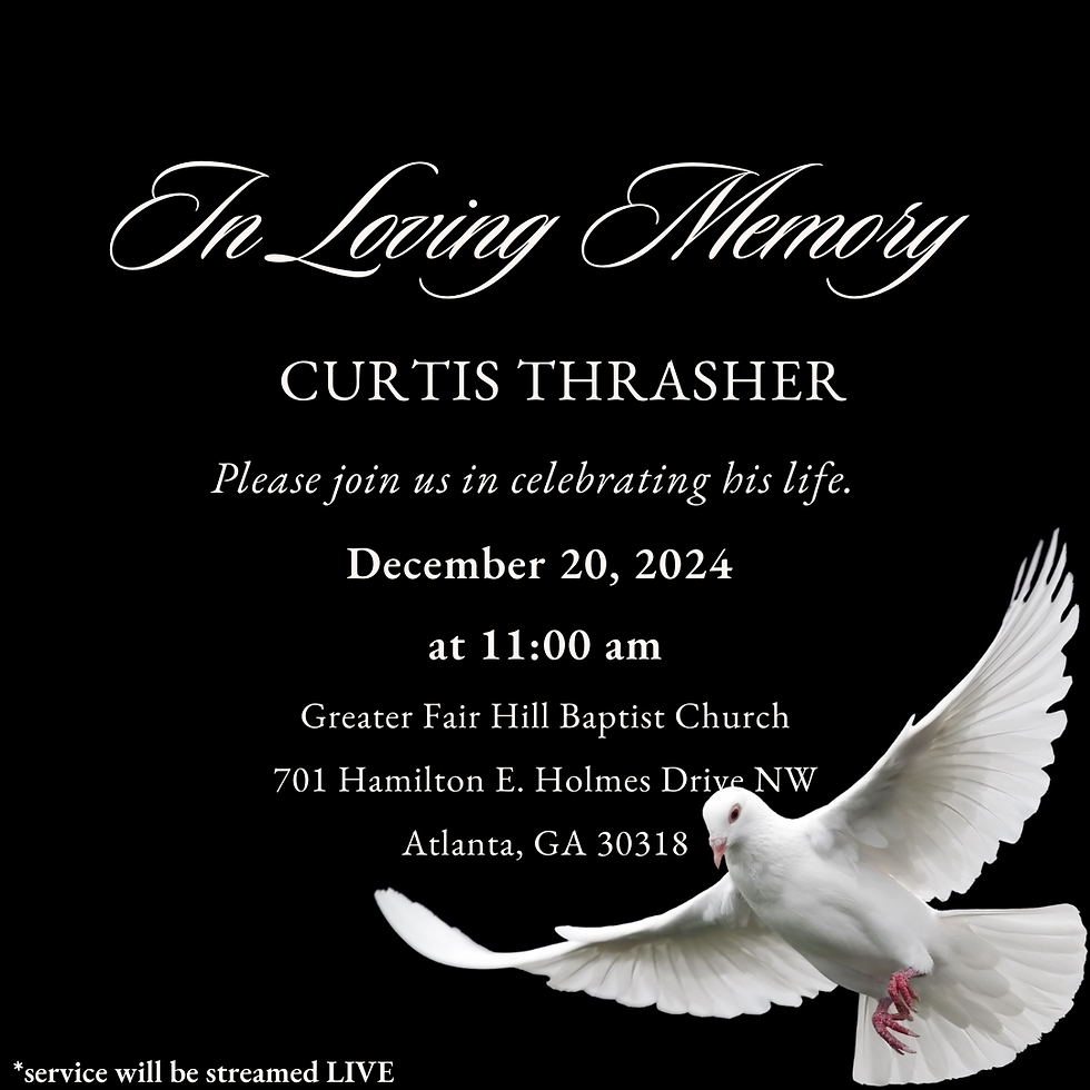 Homegoing service for Curtis Thrasher