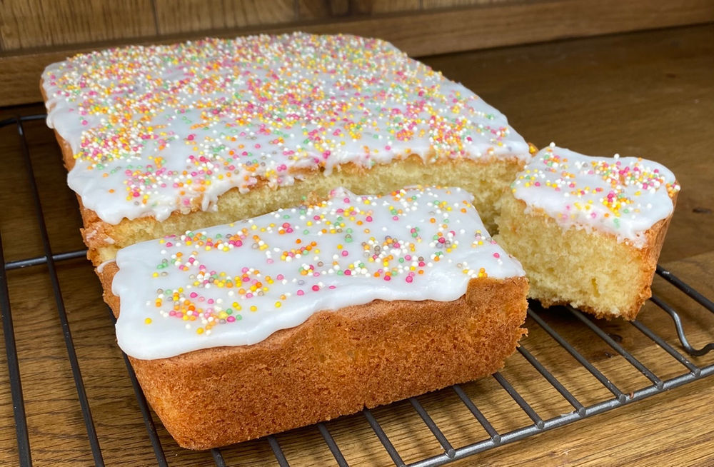 Vanilla Tray Bake with Sprinkles