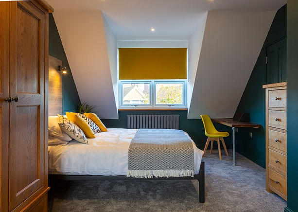 Green and yellow stunning bedroom