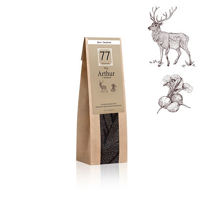 Arthur + Lanières de viande de cerf séchée à la betterave