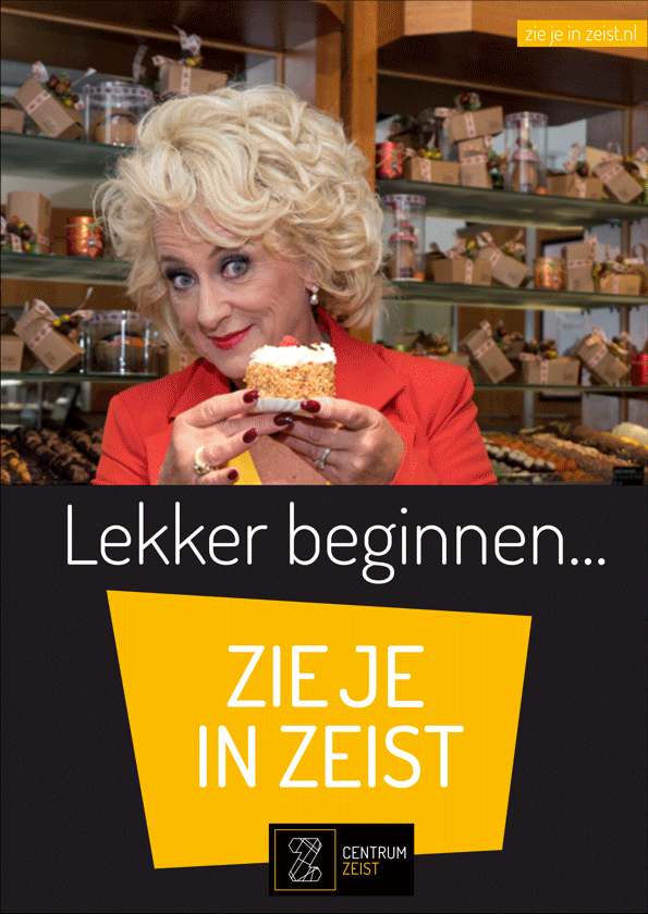 grappige Karin Bloemen in Zeist recame van Senior art director Andre van Leeuwen