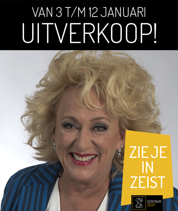 hysterische Karin Bloemen in Zeist recame van Senior art director Andre van Leeuwen