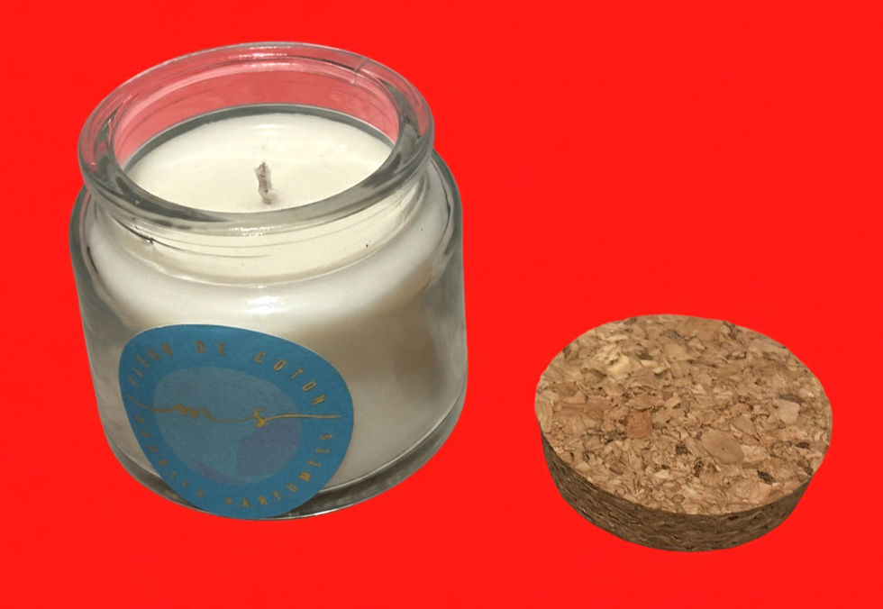 Miniature : Pot de bougie artisanale à la fleur de coton