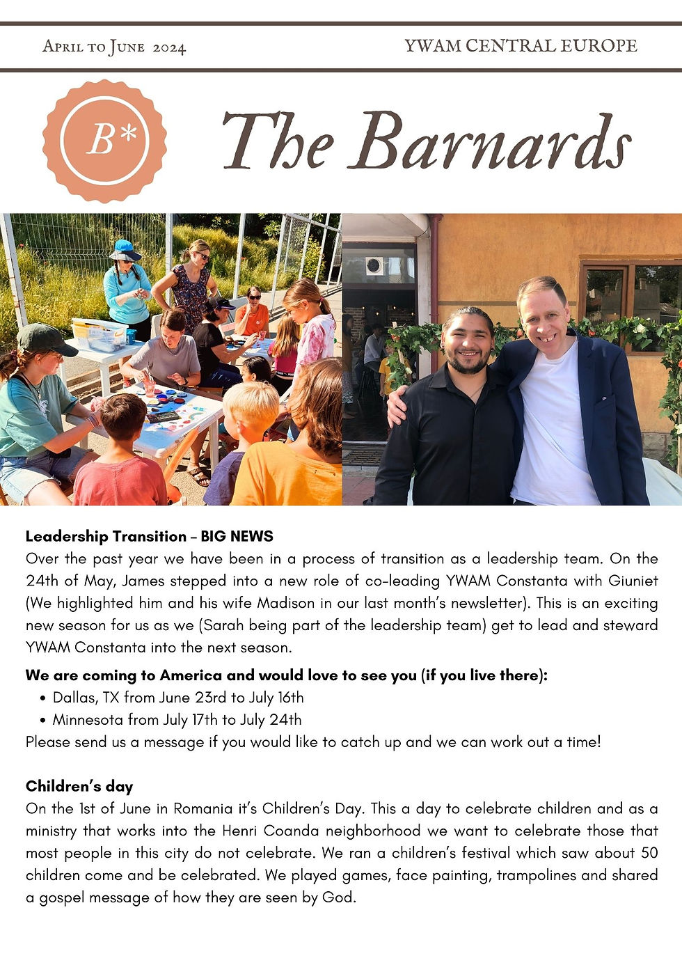 April to June 2024 Newsletter