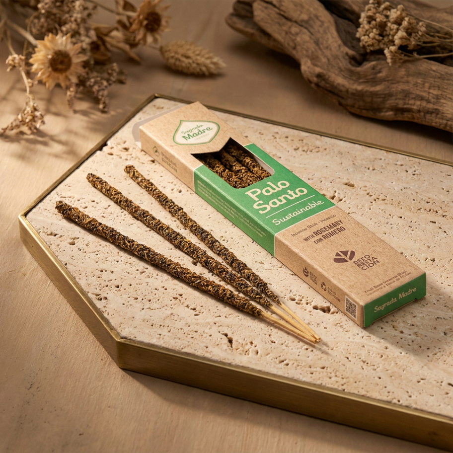 Palo Santo Räucherstäbchen mit Rosmarin von Sagrada Madre