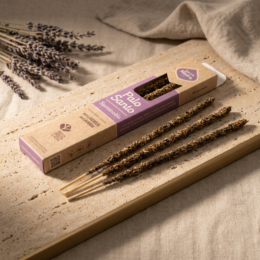 Palo Santo Räucherstäbchen mit Lavendel von Sagrada Madre
