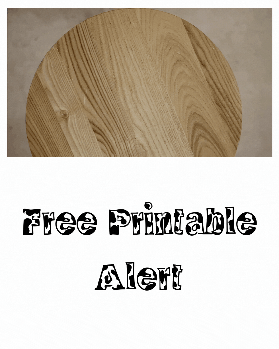 Free Printable Alert