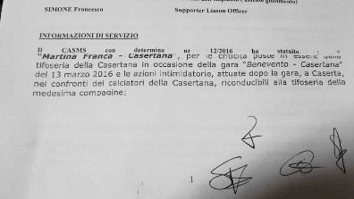 Prefettura Taranto/ Vietata vendita biglietti a campani per match Martina Franca-Casertana