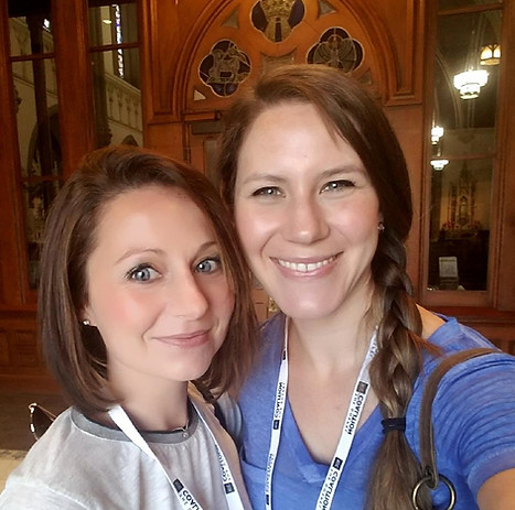 Jessica, left and Darbi at a Christian conference in Indiana