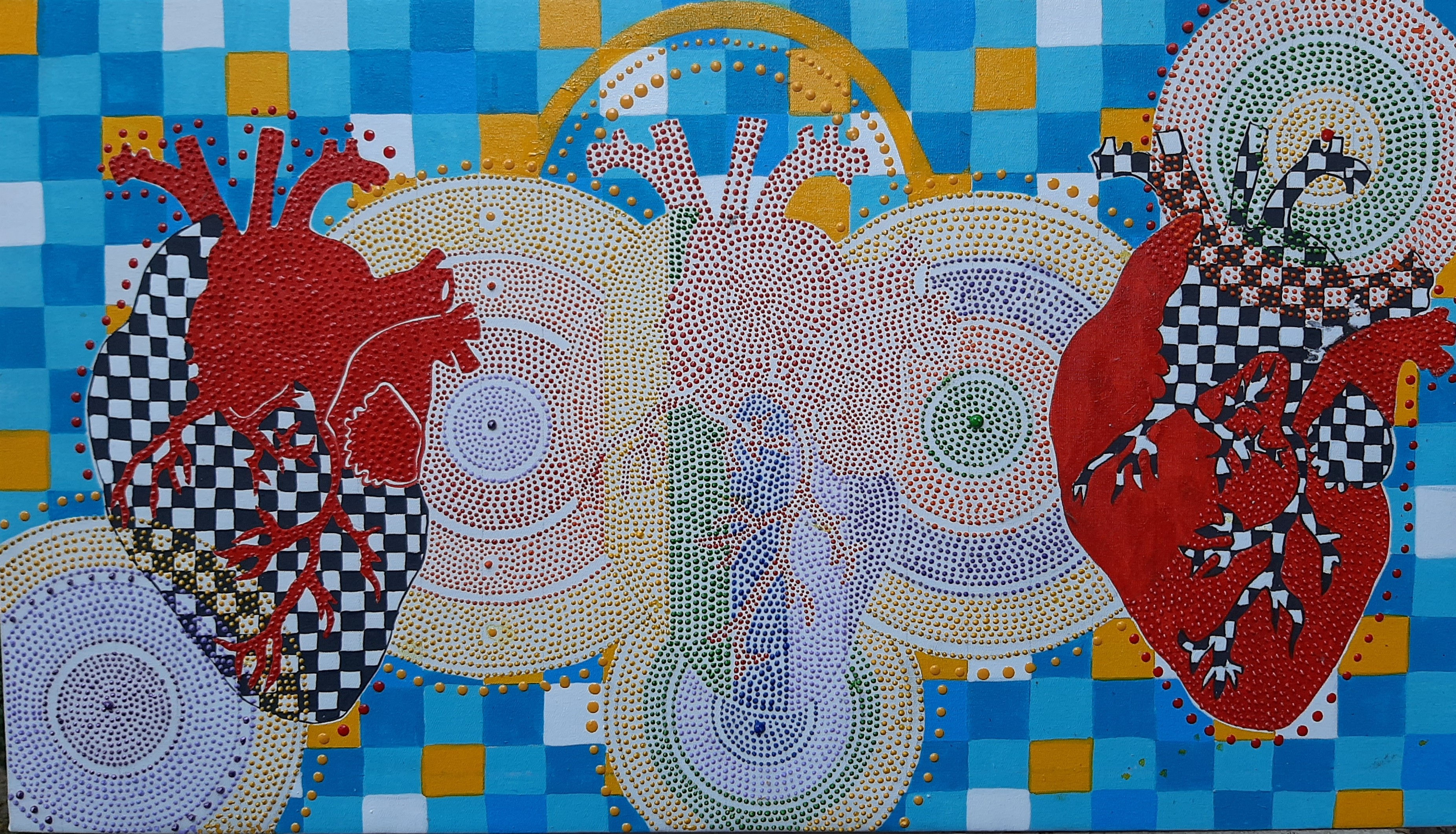 Coração homem e mulher - 40x70 cm - por Camilo Portugal