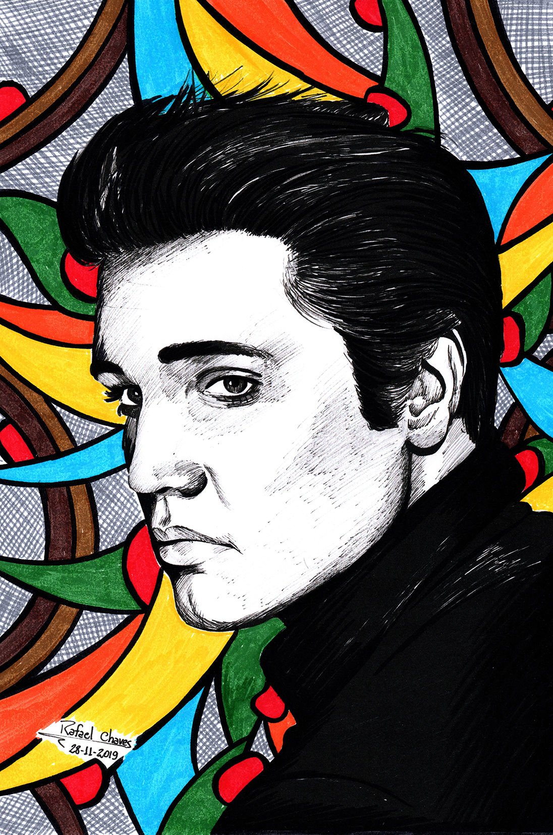 Elvis - 30 x 40 cm - por Rafael Chaves