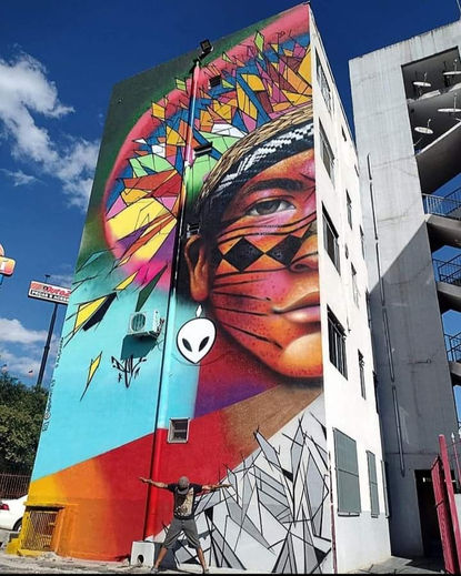 Dél Grafites -  O Índio e a Arara - Empena 2.jpeg