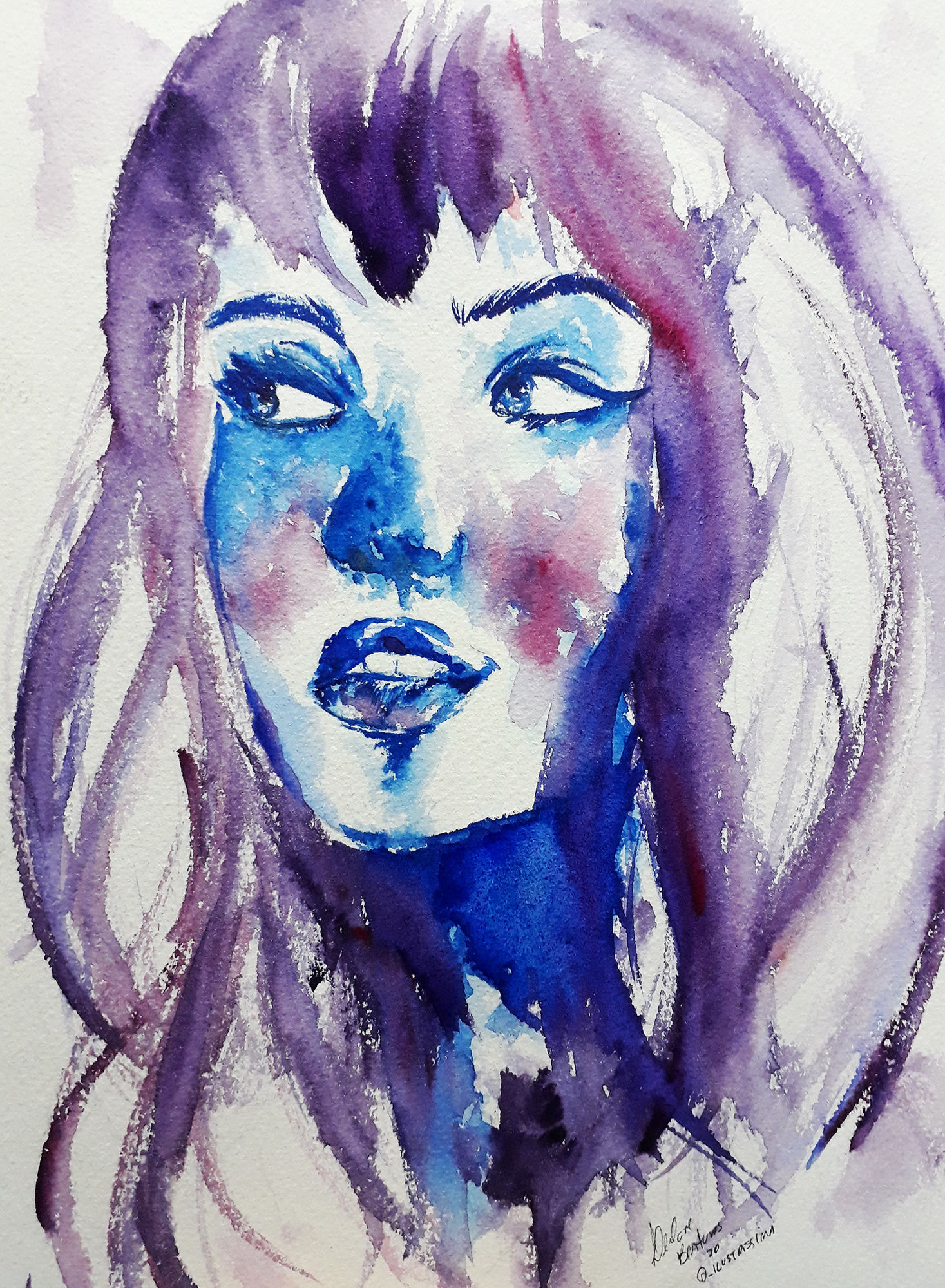 Azulíssima - 32 x 24 cm - por Leilane Bertunes