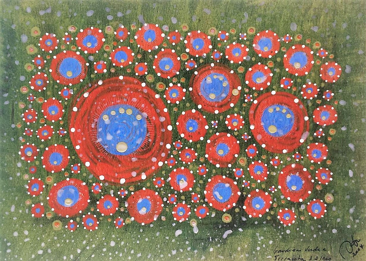 Verde e Terra - Cotta 1.2  - 30x40 cm - por Otília Lupi Gaudiana