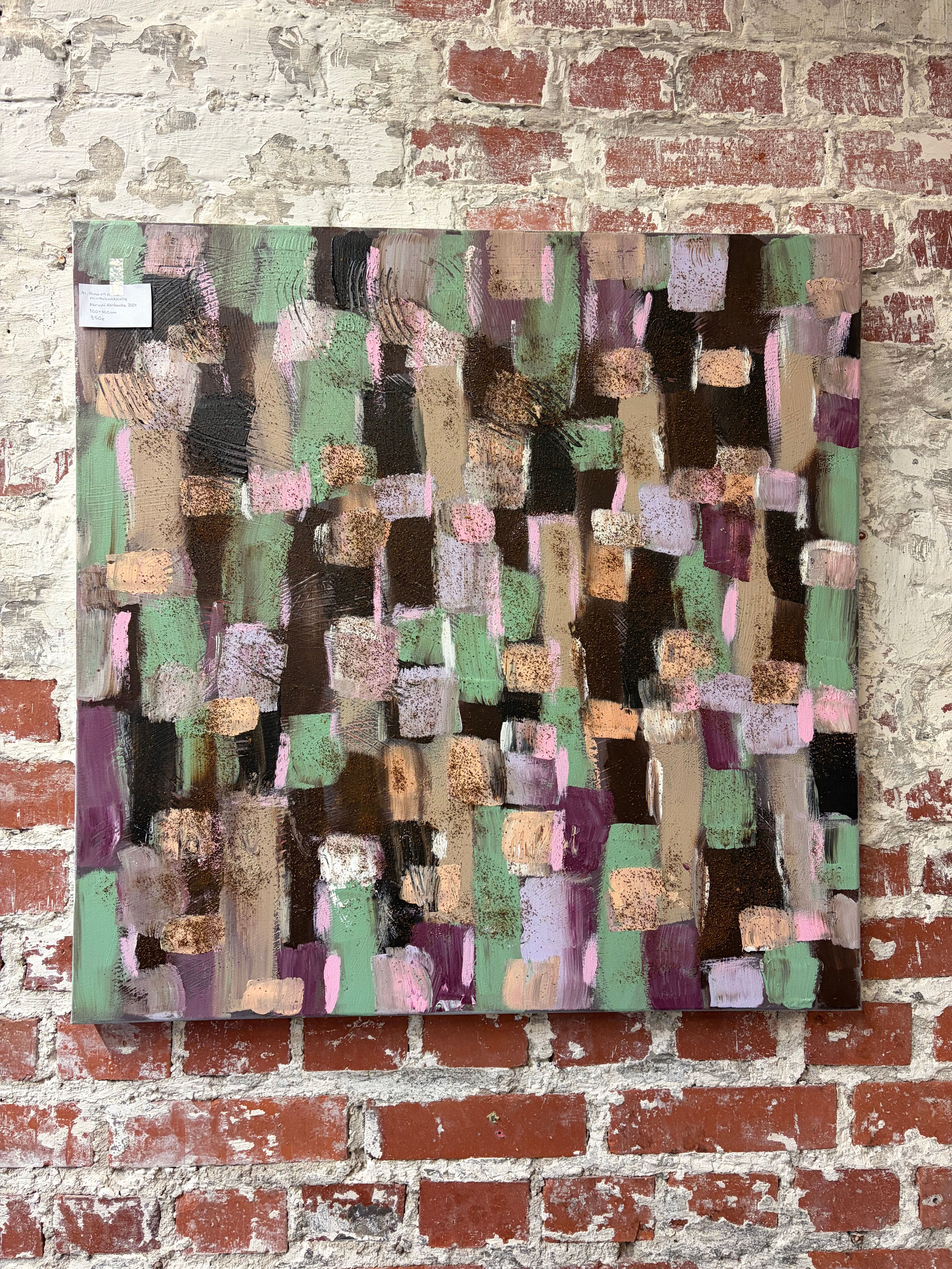 "Aina on aikaa minttukaakaolle" 100x100cm