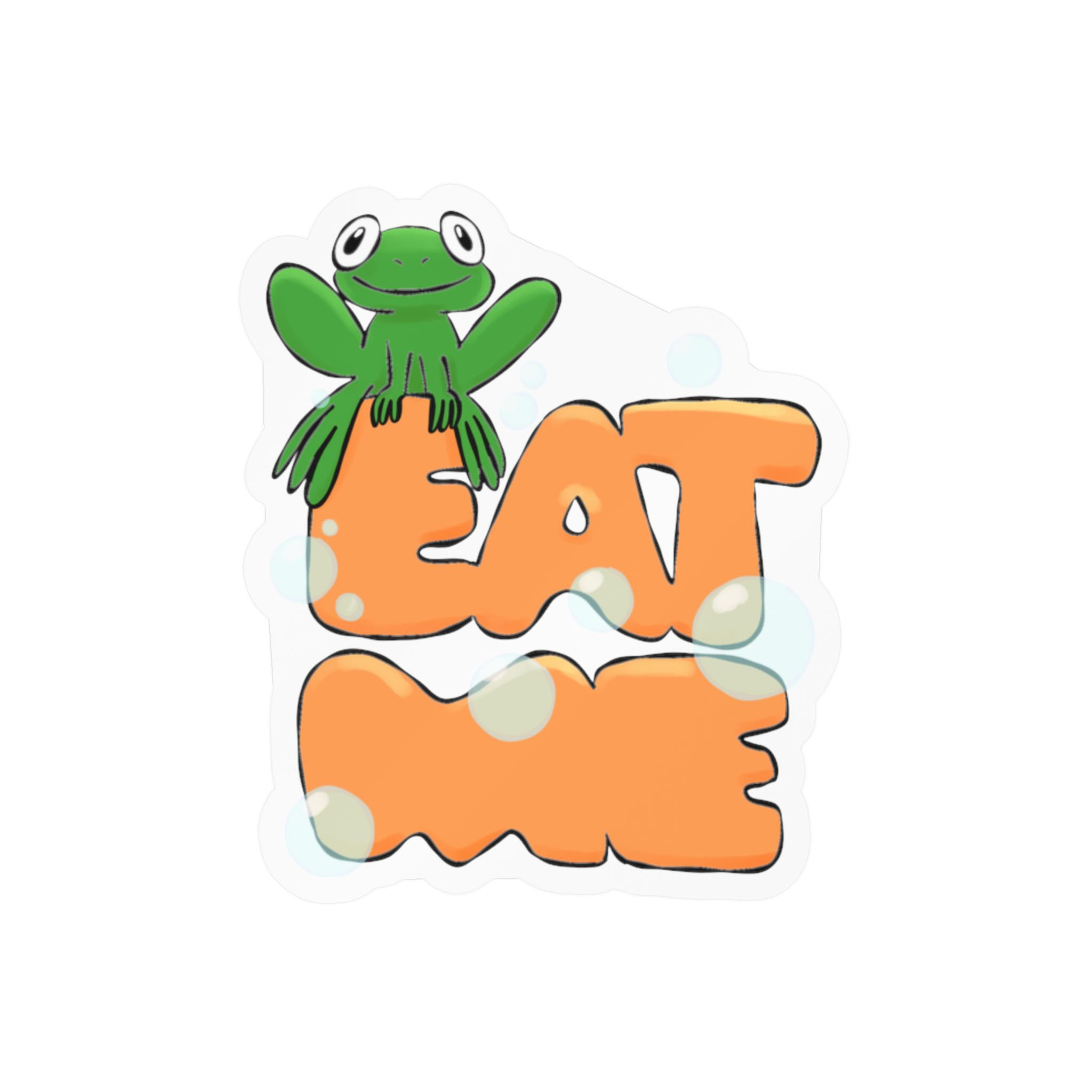 Eat Me, Eat the Frog Decal, Animal Sticker, Sarcastic Frog