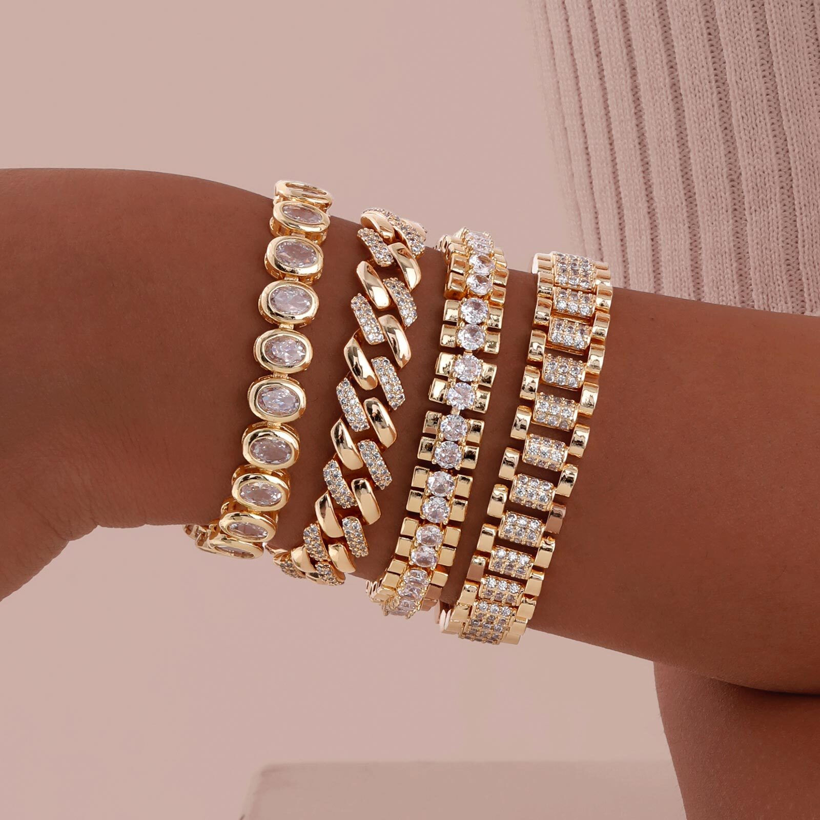 Luxe Radiance Bracelet Stack