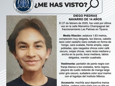 PESQUISA DE DIEGO PIEDRAS NAVARRO DE 14 AÑOS DE EDAD