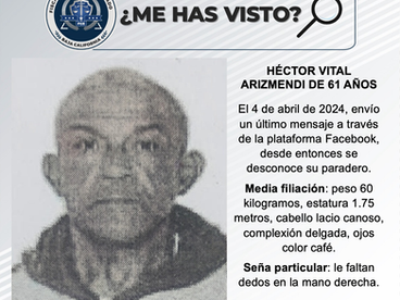PESQUISA DE HÉCTOR VITAL ARIZMENDI DE 61 AÑOS DE EDAD