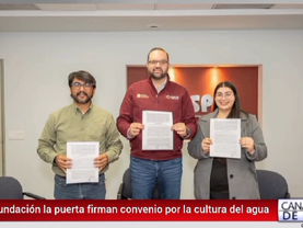 CESPTE Y FUNDACIĆN LA PUERTA FIRMAN CONVENIO DE COLABORACIĆN DE LA CULTURA DEL AGUA