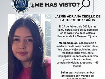 PESQUISA DE JAZMÍN ADRIANA CEDILLO DE LA TORRE DE 15 AÑOS DE EDAD