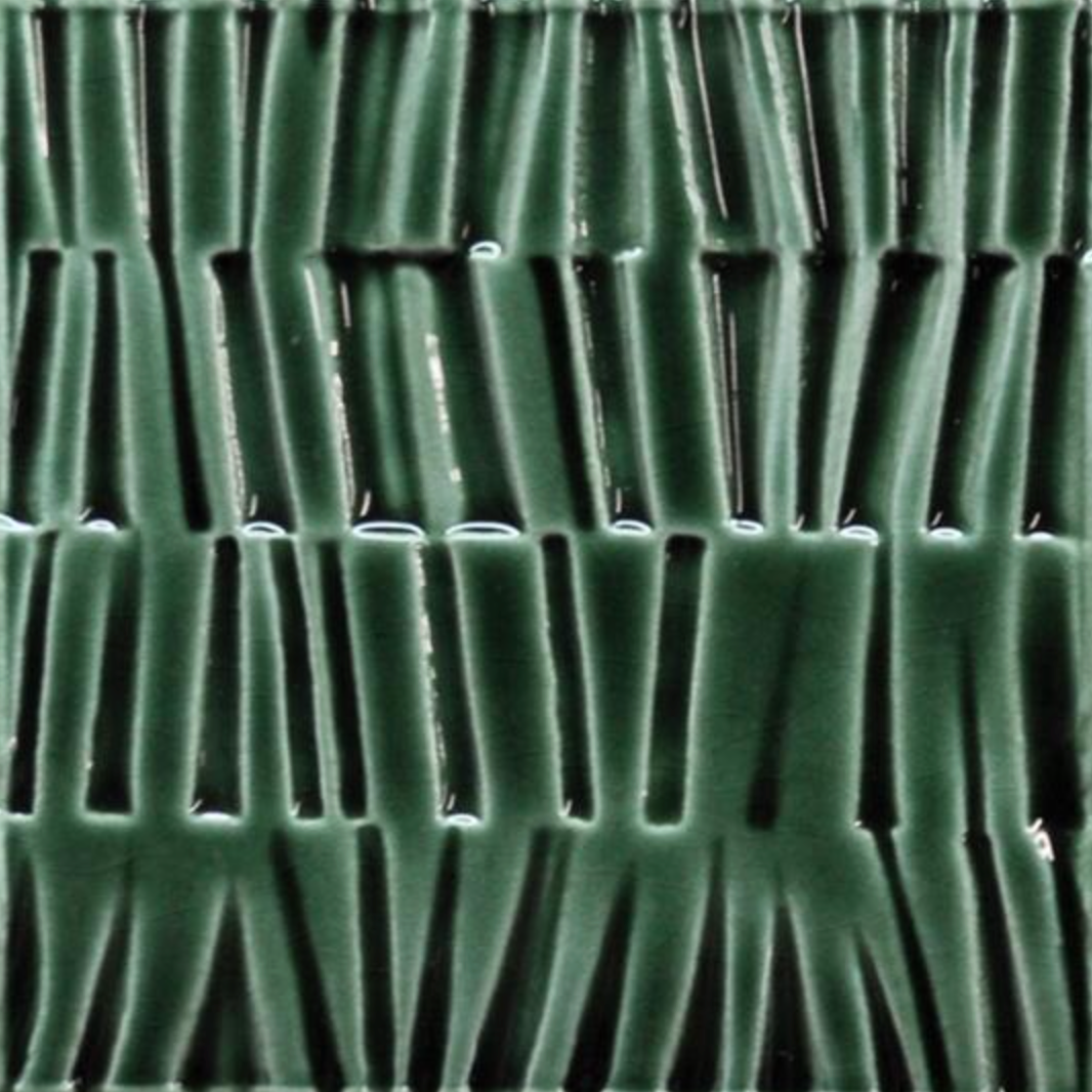15x15 BAMBOO PRINT DONKERGROEN