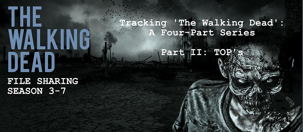 Header of TECXIPIO infographic about an anylsis of all of the 'top's' of 'The Walking Dead'
