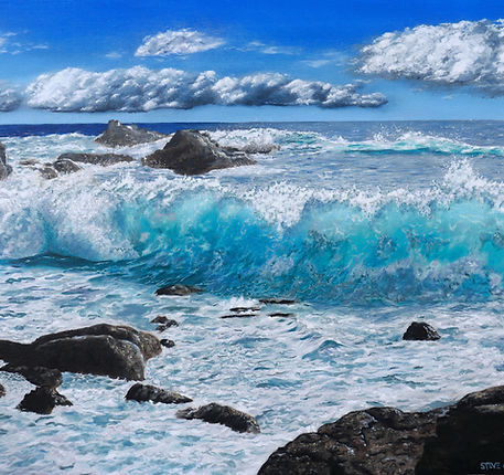 "Teal I See You Again" oil painting