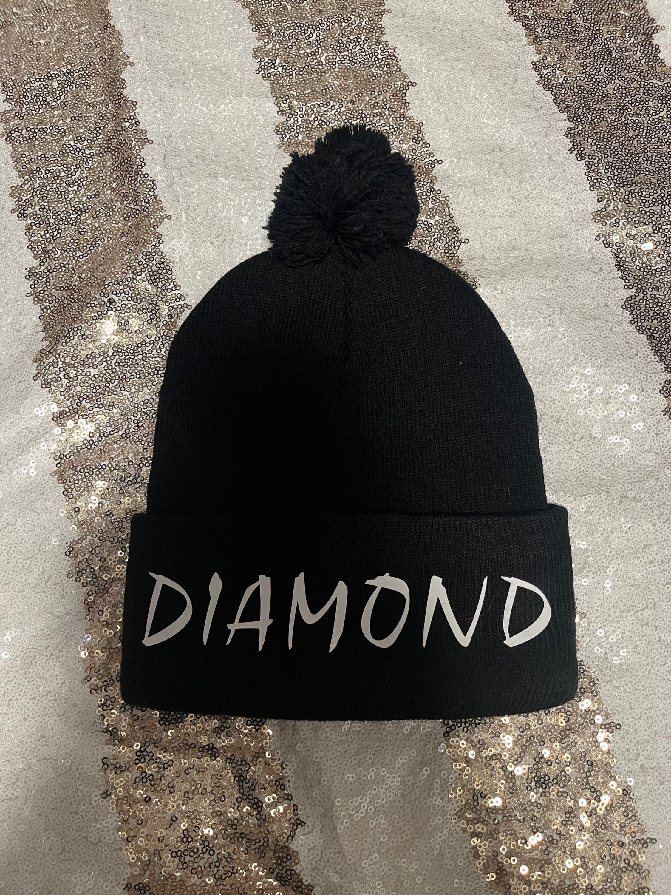 Diamond Pom-Pom Beanie