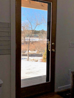 Goff Mill brook view from porch door