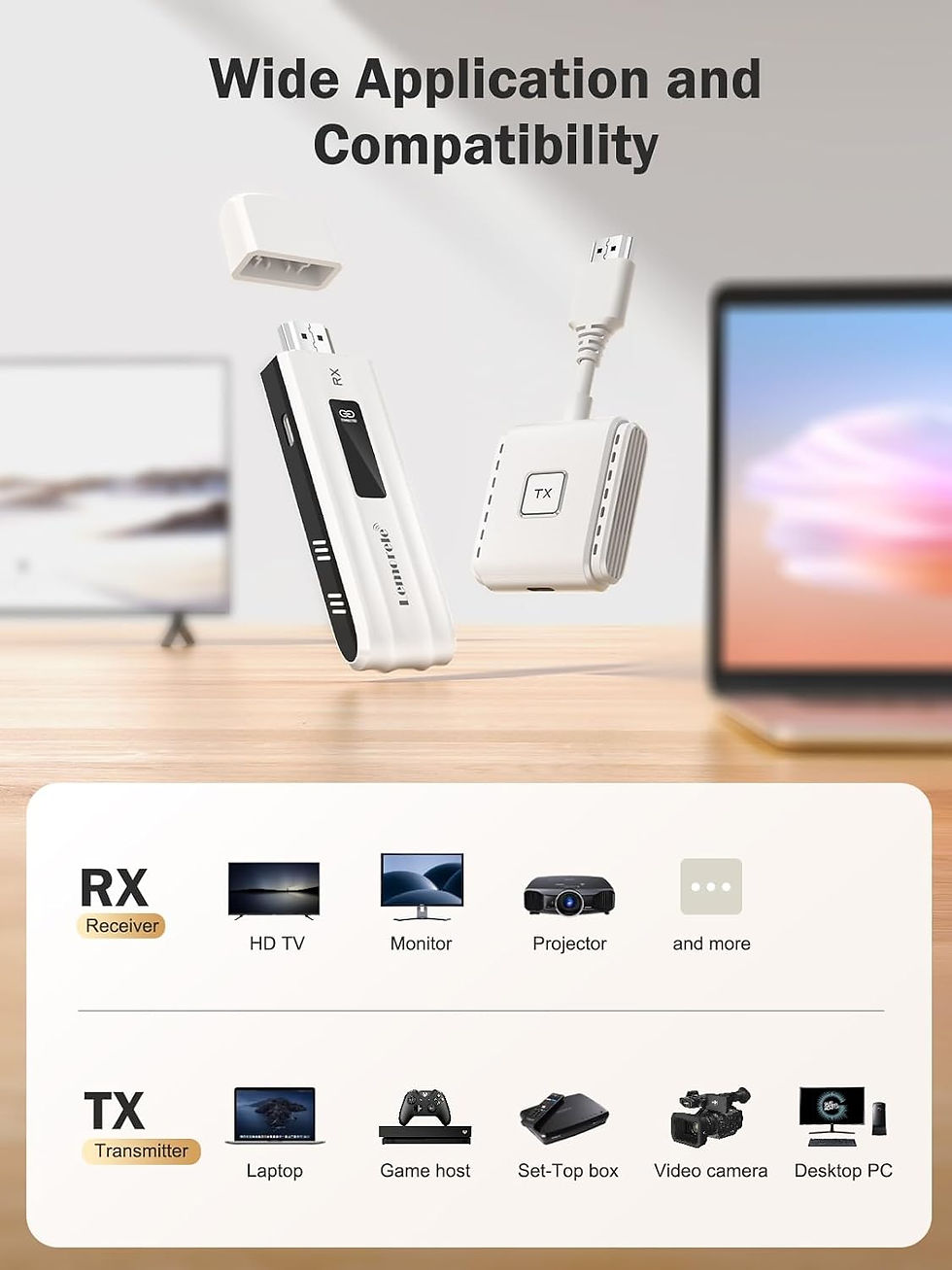 Thumbnail: Lemorele Wireless HDMI Transmitter and Receiver Kit - P200