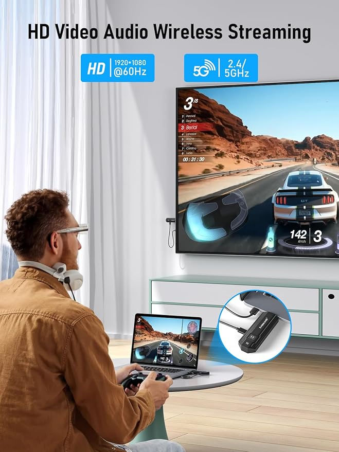 Thumbnail: HDMI Wireless Transmitter and Receiver, Lemorele 1080P Wireless HDMI - P20