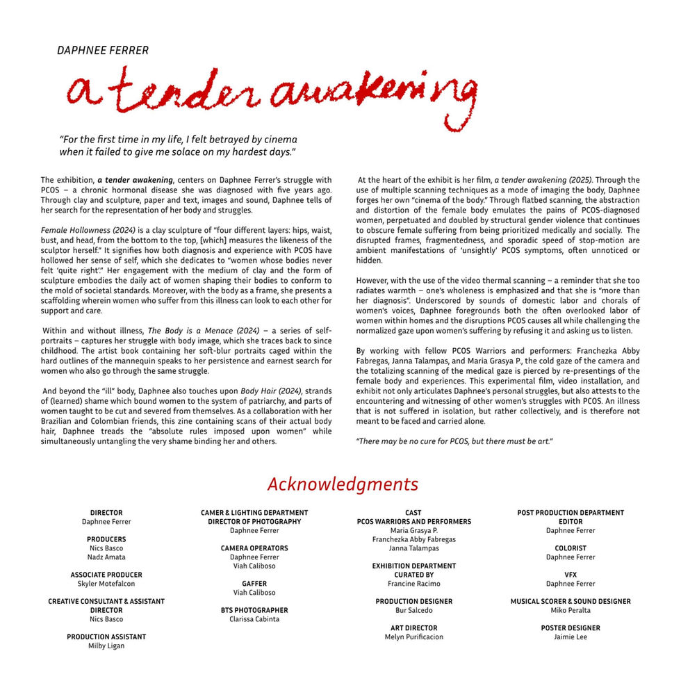 a tender awakening — exhibit text