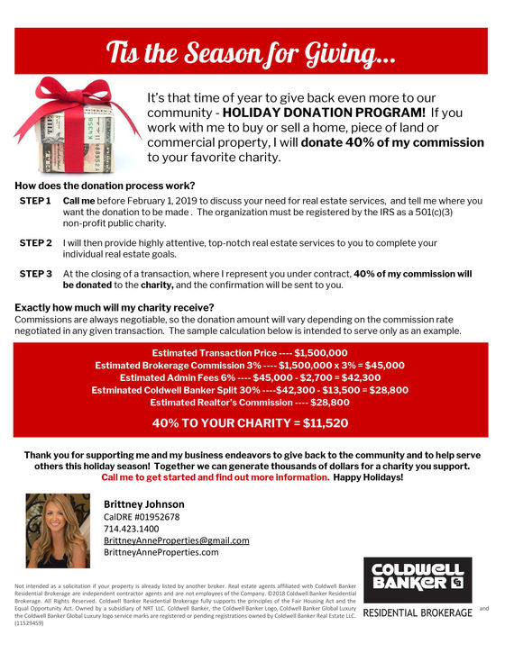 Holiday Donation Program