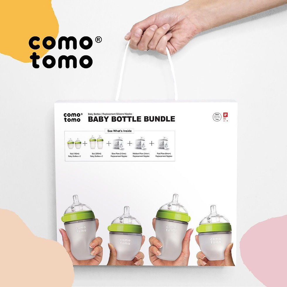 縮圖：comotomo 親餵矽膠奶瓶-禮盒綠