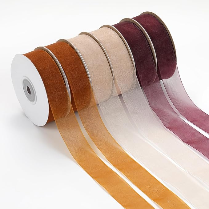 Sheer Organza Ribbon 1 Inch for Fridge Decor