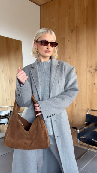 Rebecca Jackson Is Out Here Making Grey the Moment - Steal Her Grey Winter Fit Aesthetic