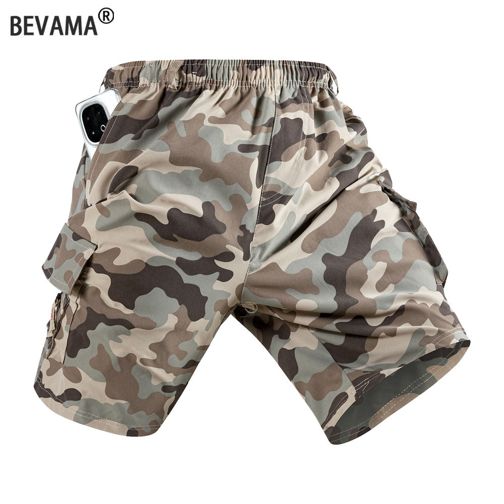 Men's Camouflage Cargo Shorts Tactical Casual Loose Work Tooling Shorts Summer M