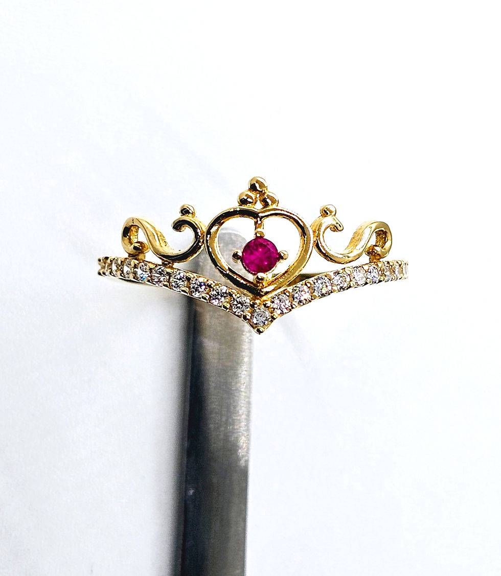 Miniatura: ANILLO XV AÑOS CORONA 14K.