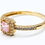 Thumbnail: 14K PINK ZIRCONIA RING.