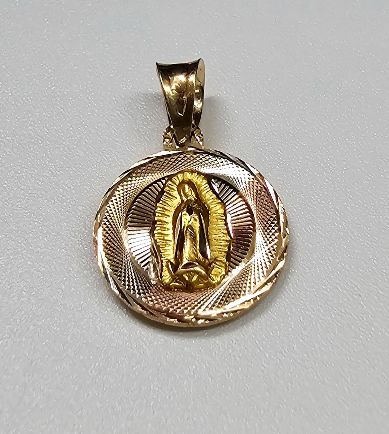 14K VIRGIN PENDANT.