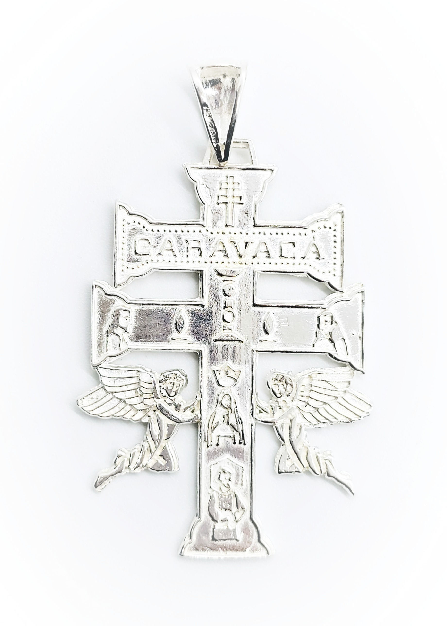 DIJE CRUZ DE CARAVACA PLATA FINA