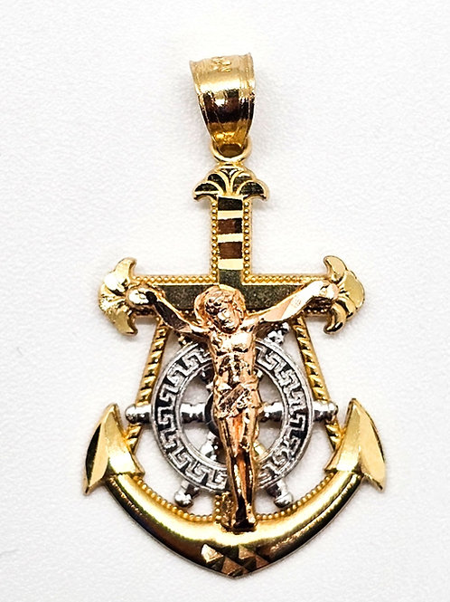 ANCHOR WITH CHRIST 14K.