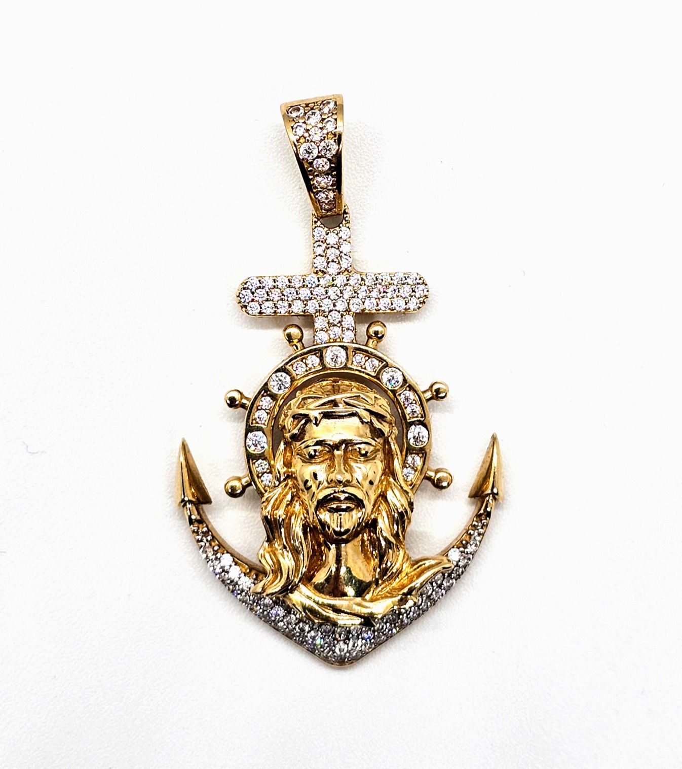 ANCHOR WITH CHRIST 14K.