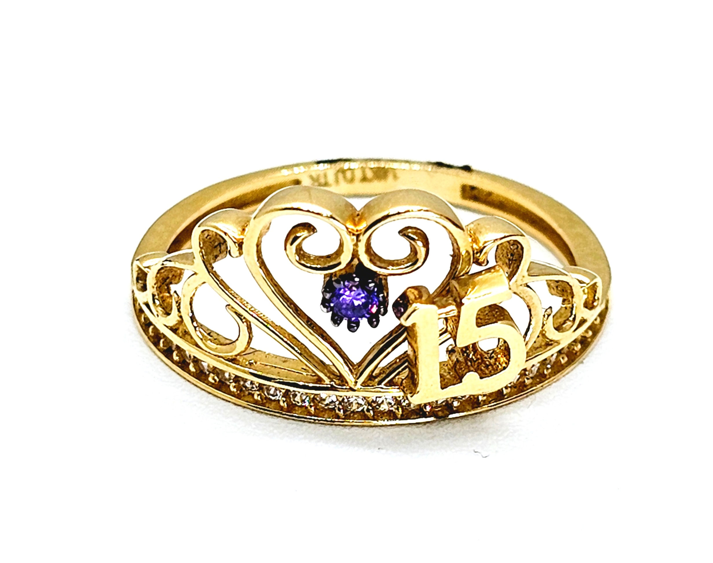15 YEARS CROWN RING 14K.