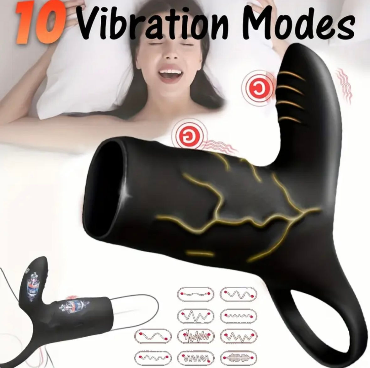 Vibrating Rooster Ring with Clitoral Stimulator