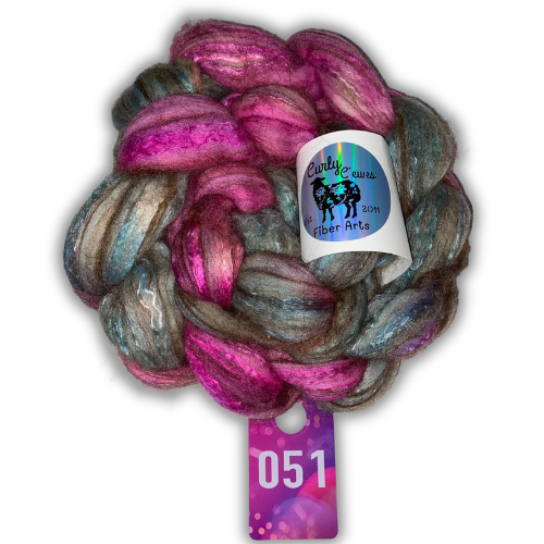 Merino/Alpaca/Camel/Silk Hand Dyed Braid 4 ounces